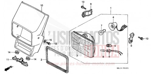 SCHEINWERFER (B/ED/2B) XR250RM de 1991